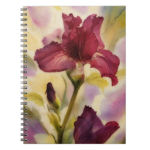  Bourgogne Rode Bloemen Bloemen Floral Art Journal Notitieboek