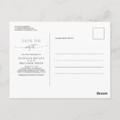 Bourgogne Rode Bloemen Bohemian Save the Date Briefkaart (Achterkant)