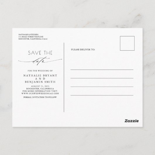 Bourgogne Rode Bloemen Bohemian Save the Date Briefkaart (Achterkant)