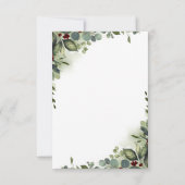 Bourgogne Rode Bloemen Bruiloft RSVP (Achterkant)