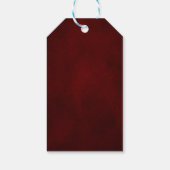 Bourgogne Rode Bloemen Rustieke Boho Gift label Cadeaulabel (Achterkant)