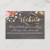 Bourgogne Rode Bloemen Rustieke Herfst Bruiloft We Visitekaartje (Voorkant)