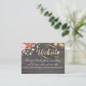 Bourgogne Rode Bloemen Rustieke Herfst Bruiloft We Visitekaartje (Staand voorkant)