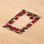 Bourgogne Rode Bloemen Waterverf Rozen bruiloft Acryl Uitnodigingen (Laagn)