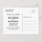 Bourgogne Rode Chic Bloemen Bruiloft Save the Date Aankondigingskaart (Achterkant)