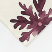 Bourgogne Rode Crème Sneeuwvlokken Kerstmis Fleece Deken (Hoek)
