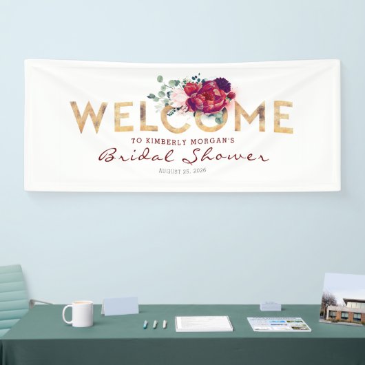 Bourgogne Rode en Gouden Herfst Vrijgezellenfeest Spandoek (Beurs)