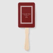 Bourgogne rode en witte ventilator handwaaier (Voorkant)