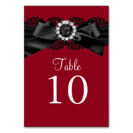 Bourgogne Rode en Zwarte Pearl Bow Tafelnummer Kaa