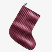Bourgogne rode glam strepen grote kerstsok (Voorkant (Hangend))