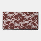 Bourgogne Rode Kant Bloemen Bureaumat (Voorkant)