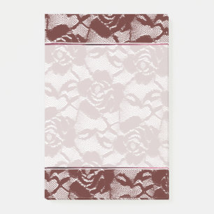 Bourgogne Rode Kant Bloemen Post-it® Notes
