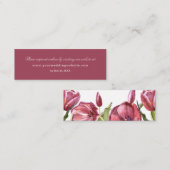 Bourgogne Rode Klaprozen Bruiloft RSVP Online Webs Mini Visitekaartje (Voorkant / Achterkant)