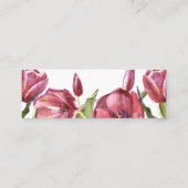 Bourgogne Rode Klaprozen Bruiloft RSVP Online Webs Mini Visitekaartje (Achterkant)