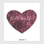 Bourgogne Rode Luipaard Print Hart Mooi Quote Sticker (Vel)