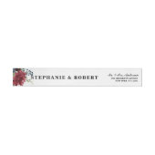 Bourgogne Rode Marine Bloemen Rustieke Boho Adresl (Individueel)