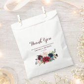 Bourgogne Rode Marine Bloemen Rustieke Boho bruilo Bedankzakje (Geknipt)