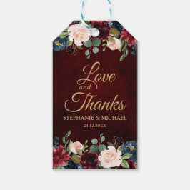 Bourgogne Rode Marine Bloemen Rustieke Boho Gift l Cadeaulabel