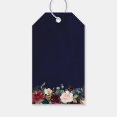 Bourgogne Rode Marine Bloemen Rustieke Boho Gift l Cadeaulabel (Achterkant)