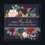 Bourgogne Rode Marine Bloemen Rustieke Boho Sve de Magneet<br><div class="desc">Waterverf Bourgogne Rode Navy Bloemen Rustieke Boho Bruiloft Save the date magneet. Perfect voor een herfstbruiloft. Het ontwerp is voorzien van een prachtig boeket van bordeaux / Marsala, perzik, marinebloemen / rozen met bijpassende bladeren. Vind meer bijpassende design en variaties in mijn "blissweddingpaperie" winkel. En voel je vrij om contact...</div>