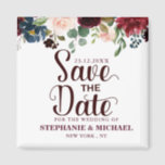 Bourgogne Rode Marine Bloemen Rustieke Boho Sve de Magneet<br><div class="desc">Waterverf Bourgogne Rode Navy Bloemen Rustieke Boho Bruiloft Save the date magneet. Perfect voor een herfstbruiloft. Het ontwerp is voorzien van een prachtig boeket van bordeaux / Marsala, perzik, marinebloemen / rozen met bijpassende bladeren. Vind meer bijpassende design en variaties in mijn "blissweddingpaperie" winkel. En voel je vrij om contact...</div>