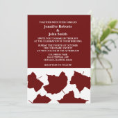 Bourgogne Rode Maroon Rustieke Herfst Leaf Boho Br Kaart (Staand voorkant)