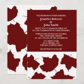 Bourgogne Rode Maroon Rustieke Herfst Leaf Boho Br Kaart (Voorkant / Achterkant)