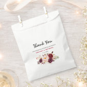 Bourgogne Rode Marsala Bloemen Rustieke Boho bruil Bedankzakje (Geknipt)