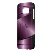 Bourgogne-rode metallic textuur Case-Mate samsung galaxy hoesje (Achterkant Links)