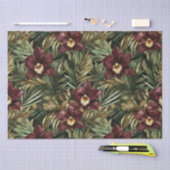 Bourgogne Rode Orchidee Bloemen Tissuepapier (Craft)