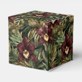 Bourgogne Rode Orchidee Floral Tropical Bedankdoosjes (Achterkant)