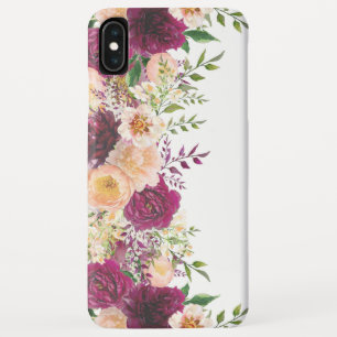 Bourgogne Rode Perzik Roze Bloemen Bloemen Case-Mate iPhone Case