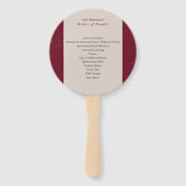 Bourgogne Rode rozen Quinceanera Evenementenorde Handwaaier (Achterkant)