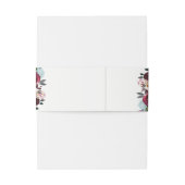 Bourgogne Rode Waterverf Bloemen Bruiloft Belly Ba Uitnodigingen Wikkel (Achterkant Voorbeeld)