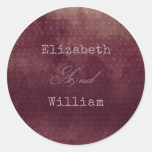 Bourgogne Rode Wijn Waterverf Fall Wedding Ronde Sticker