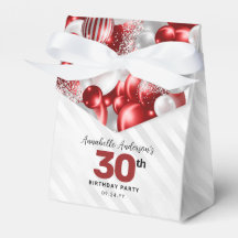 Bourgogne Rode Zilveren Ballon Glitter Favor Verja