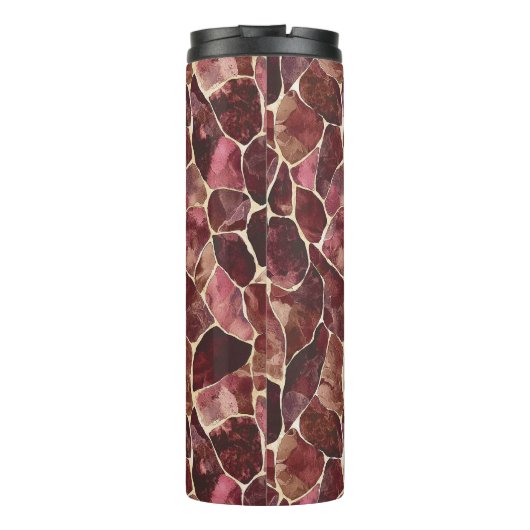 Bourgogne Rood Abstract Thermosbeker (Achterkant)