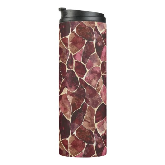 Bourgogne Rood Abstract Thermosbeker (Geroteerd rechts)