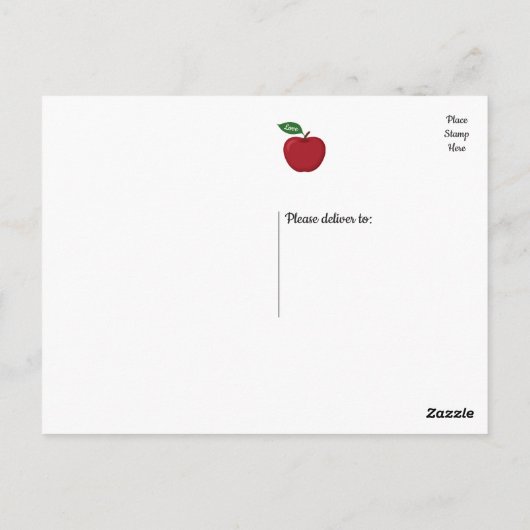 Bourgogne Rood Dank u Apple Rustic Wedding Party Briefkaart (Achterkant)