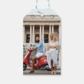 Bourgogne Rood en Goud Dank U Gift Label Cadeaulabel (Achterkant)