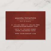 Bourgogne Rood en Roze Bloemen Visitekaartje (Achterkant)