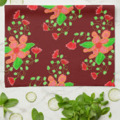 Bourgogne rood en roze theedoek (Gevouwen)