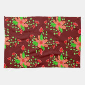 Bourgogne rood en roze theedoek (Horizontaal)