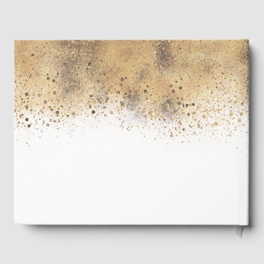 Bourgogne Rood en Wit Bloemen Bruiloft Gastenboek (Achterkant)