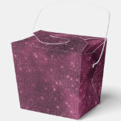 Bourgogne Rood en Zilveren Sparkle Bedankdoosjes (Voorkant)