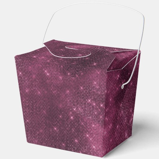 Bourgogne Rood en Zilveren Sparkle Bedankdoosjes (Voorkant)