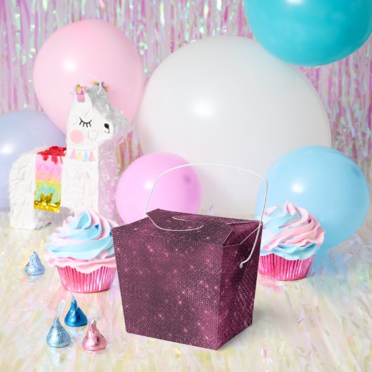 Bourgogne Rood en Zilveren Sparkle Bedankdoosjes (Feest)