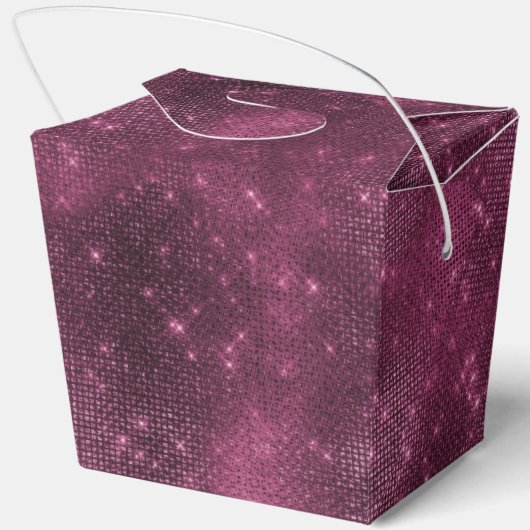 Bourgogne Rood en Zilveren Sparkle Bedankdoosjes (Achterkant)