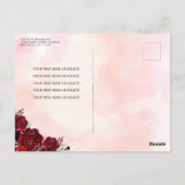 Bourgogne Rood Goud Bloemen Prinses Quinceañera RS Briefkaart (Achterkant)