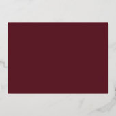 Bourgogne rood & goud | Fancy Maroon Verjaardagsfe Folie Uitnodiging (Achterkant)